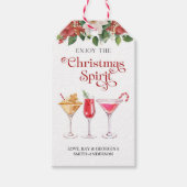 Kerstvakantie Cocktail Drink Cadeaulabel (Voorkant)