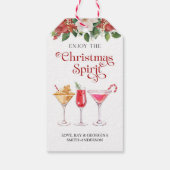 Kerstvakantie Cocktail Drink Cadeaulabel (Achterkant)