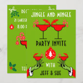 Kerstvakantie Cocktail drinken Party Uitnodigen Kaart (Voorkant / Achterkant)