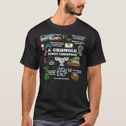 kerstvakantie collage klassieke T-shirt (Voorkant)