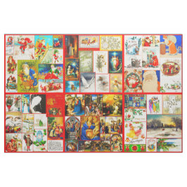 Kerstvakantie Collage Naaien of Quilt Panel Stof