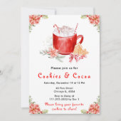 Kerstvakantie Cookies en Cacao Rood Kaart (Voorkant)