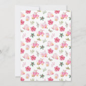 Kerstvakantie Cookies en Cacao Roze Kaart (Achterkant)