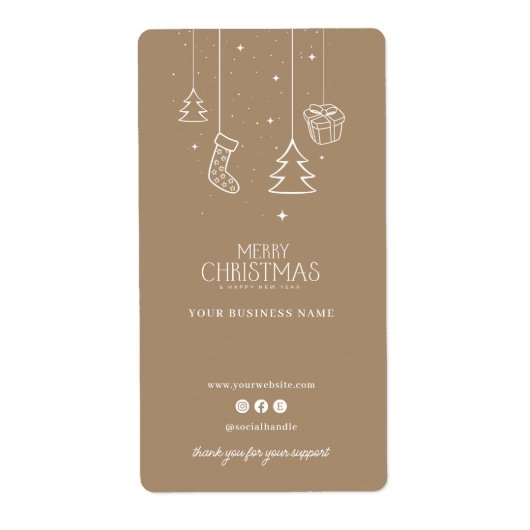 Kerstvakantie dank u doos zegel Sticker (Voorkant)