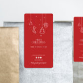 Kerstvakantie dank u doos zegel Sticker