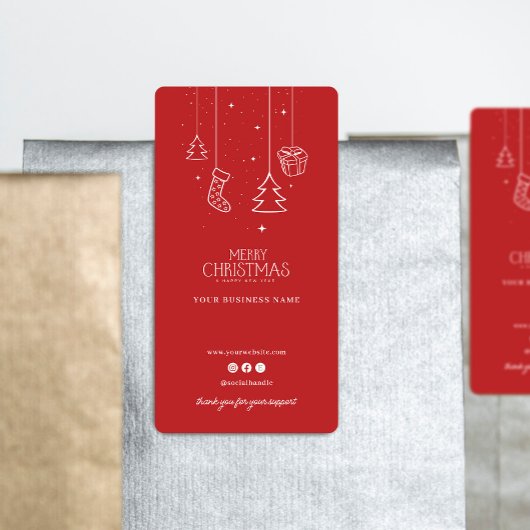 Kerstvakantie dank u doos zegel Sticker