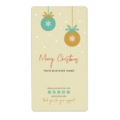 Kerstvakantie dank u doos zegel Sticker (Voorkant)