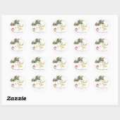 Kerstvakantie Deck de Halls Dank je Ronde Sticker (Vel)