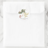 Kerstvakantie Deck de Halls Dank je Ronde Sticker (Tas)