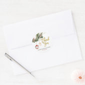 Kerstvakantie Deck de Halls Dank je Ronde Sticker (Envelop)