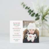 Kerstvakantie Deck The Halls   Briefkaart (Staand voorkant)