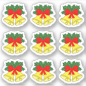 Kerstvakantie decoratie X-mas Jingle Bells Sticker (Voorkant)
