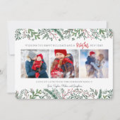 Kerstvakantie | Denn | 3 foto's kaart (Voorkant)