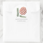 Kerstvakantie | Dennenappel Boom | Sticker (Tas)