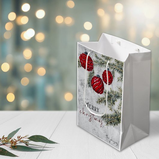 Kerstvakantie Dennengehaktelde Ornamenten Medium Cadeauzakje