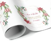 Kerstvakantie Dennenkegels Kerstballen Bruiloft  Cadeaupapier (Rol Hoek)