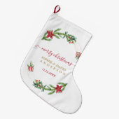 Kerstvakantie Dennenkegels Kerstballen Bruiloft  Grote Kerstsok (Voorkant (Hangend))