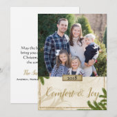 Kerstvakantie Dennentakken Troost en Vreugde Foto  Feestdagenkaart (Voorkant / Achterkant)