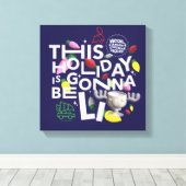 kerstvakantie | Deze vakantie zal worden uitgestel Canvas Afdruk (Insitu (Houten vloer))