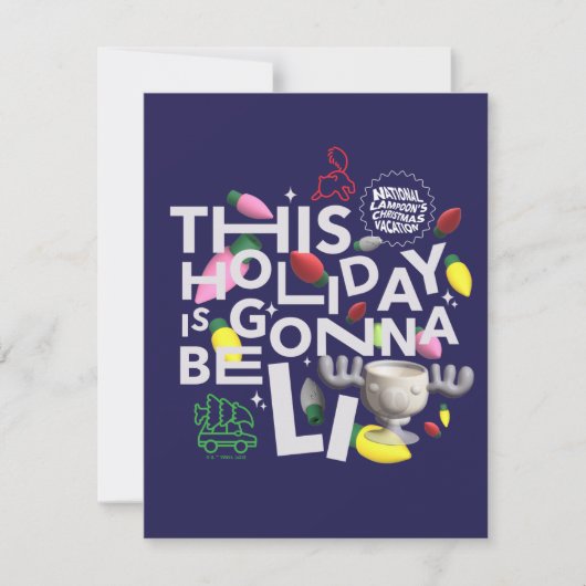 kerstvakantie | Deze vakantie zal worden uitgestel Notitiekaartje (Voorkant)