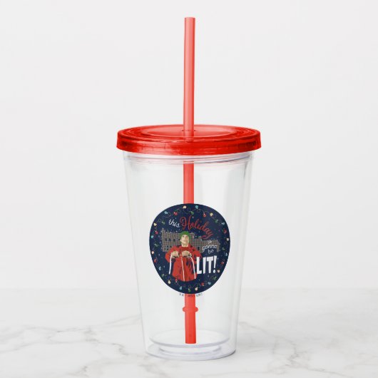 kerstvakantie | Deze vakantie zal worden verlaten Acryl Drinkbeker (Voorkant)