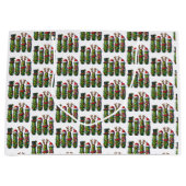 Kerstvakantie Dill Pickles Gift Bag Groot Cadeauzakje (Voorkant)
