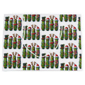 Kerstvakantie Dill Pickles Gift Bag Groot Cadeauzakje (Voorkant)