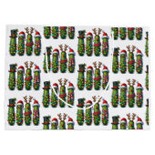 Kerstvakantie Dill Pickles Gift Bag Groot Cadeauzakje (Achterkant)