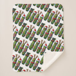 Kerstvakantie Dill Pickles Sherpa Blanket Deken