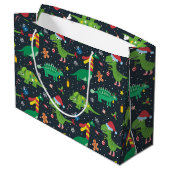 Kerstvakantie Dinosaurus Cadeautas (Achterkant Gekanteld)