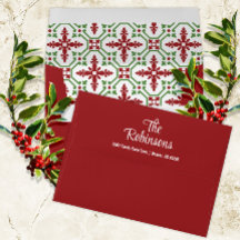 Kerstvakantie Donkerrode Envelop