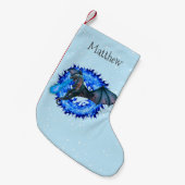 Kerstvakantie Dragon Flame gepersonaliseerde sneeu Kleine Kerstsok (Voorkant (Hangend))