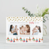 Kerstvakantie | Drie Koningen | 3 foto's Kaart (Staand voorkant)