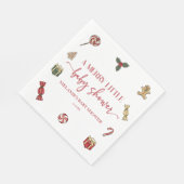 Kerstvakantie Een vrolijk klein Baby shower Servet (Hoek)