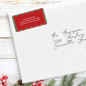 Kerstvakantie Eenvoudig Rood Groen Feestelijk Plai Etiket