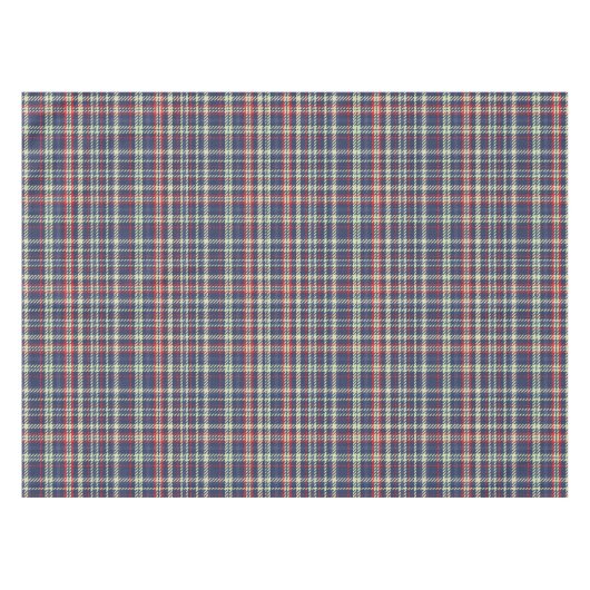 Kerstvakantie Eenvoudig Rustiek Marine Blauw Plaid Tafelkleed (Voorkant (Horizontaal))
