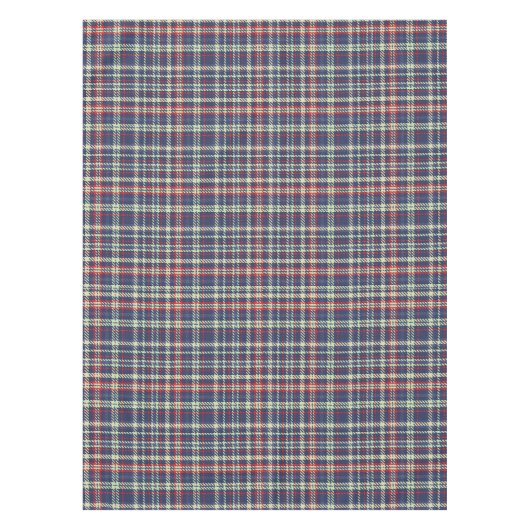 Kerstvakantie Eenvoudig Rustiek Marine Blauw Plaid Tafelkleed (Voorkant)