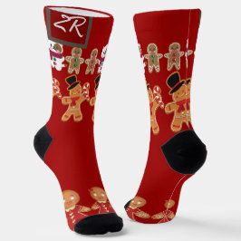 kerstvakantie eenvoudige elegante cadeaus MONOGRAM Sokken