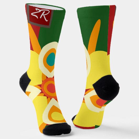 kerstvakantie eenvoudige elegante cadeaus MONOGRAM Sokken (Gebogen)