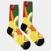 kerstvakantie eenvoudige elegante cadeaus MONOGRAM Sokken (Rechts)