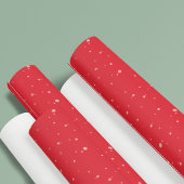 Kerstvakantie Eenvoudige feestelijke rode stip pat Cadeaupapier