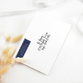 Kerstvakantie Eenvoudige Marine Blauw Rood Plaid Etiket