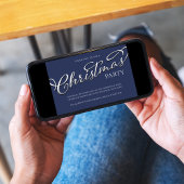 Kerstvakantie Eenvoudige Marine Blauw Winter Plaid Kaart