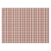 Kerstvakantie Eenvoudige rustieke rode groene plai Tafelkleed (Voorkant (Horizontaal))