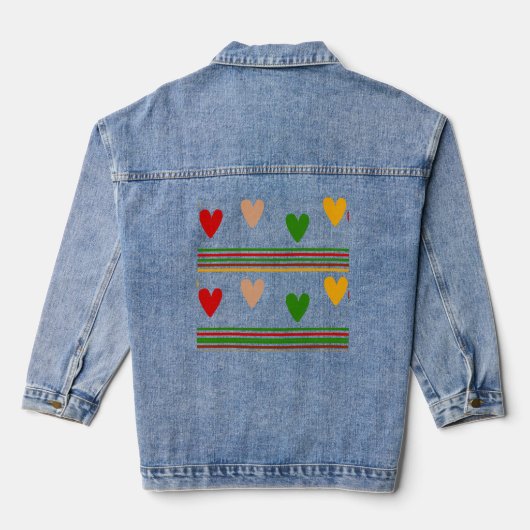 Kerstvakantie Elegant Denim Jacket (Achterkant)