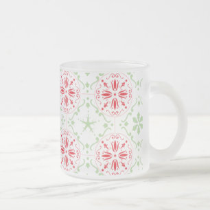 Kerstvakantie Elegant Eenvoudig Sneeuwvlokpatroon Matglas Koffiemok