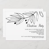 Kerstvakantie Elegant Feest Winterviering Kaart (Voorkant / Achterkant)