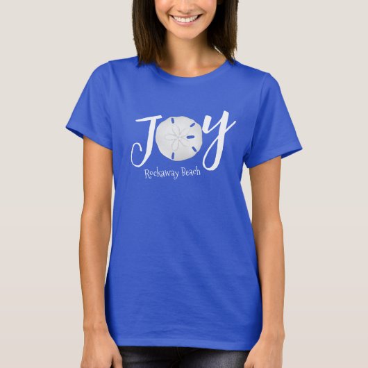 Kerstvakantie Elegant Strand Blauw Schattige Kustg T-shirt (Voorkant)