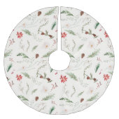 Kerstvakantie Elegante Boho Botanische Natuur Kerstboom Rok (Voorkant)