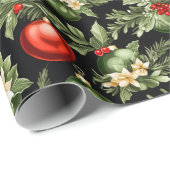 Kerstvakantie Elegante decoraties Baubles Cadeaupapier (Rol Hoek)